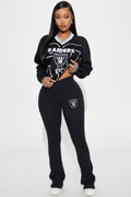 Here To Dominate Raiders Flare Pant - Black