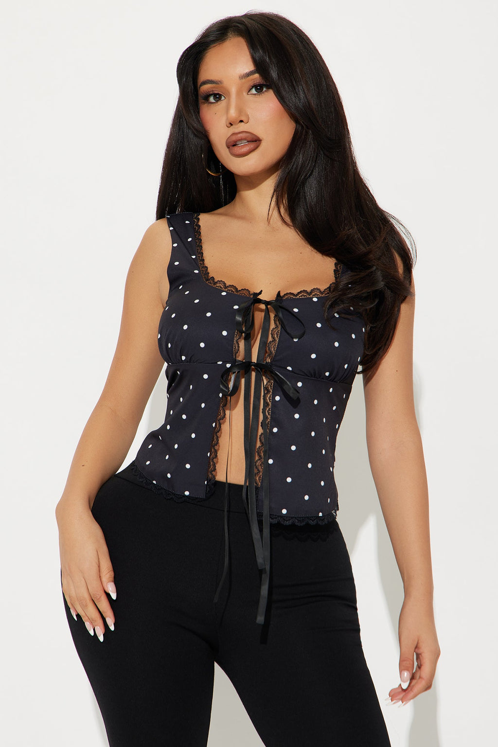 So Sweet Polka Dot Top - Black/White