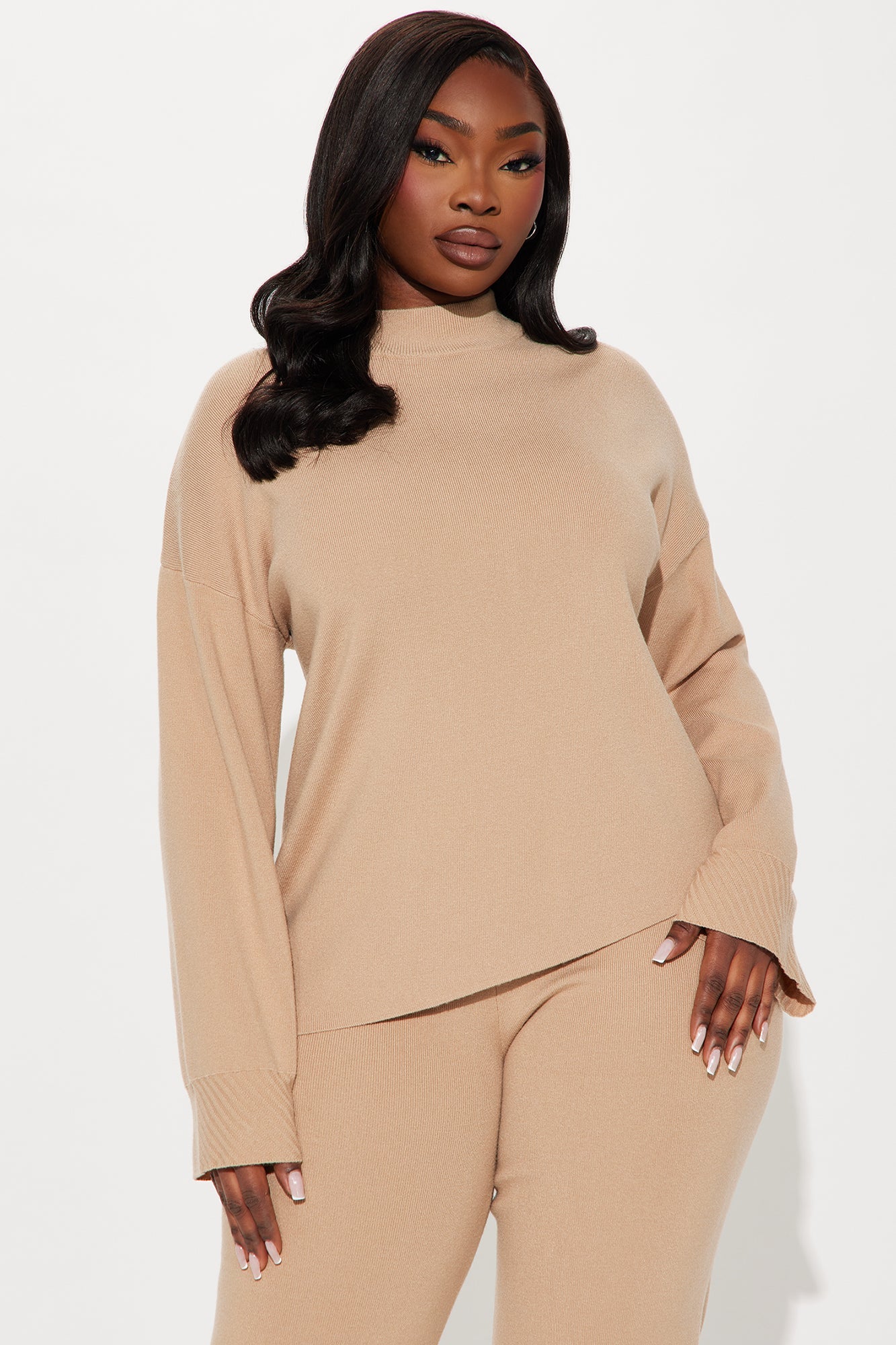 No Pretending Sweater Pant Set - Taupe