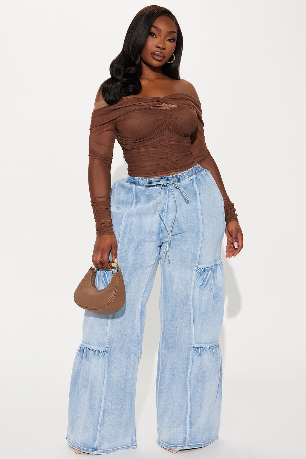 Goin With The Flow Easy Fit Jeans - Light Wash