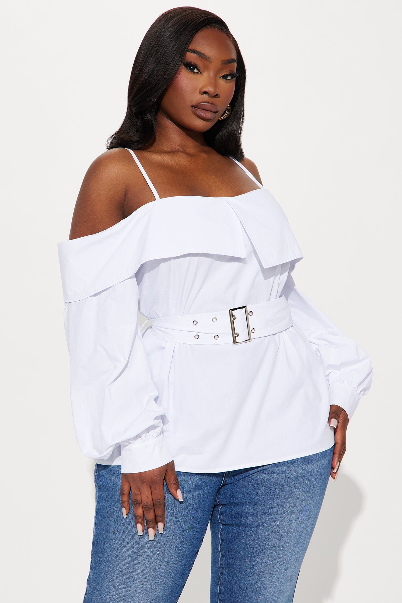 Aeryon Poplin Top - White
