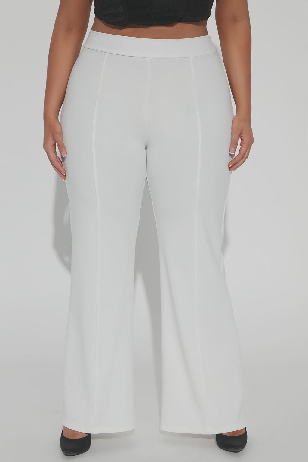 Petite Victoria High Waisted Dress Pants - White