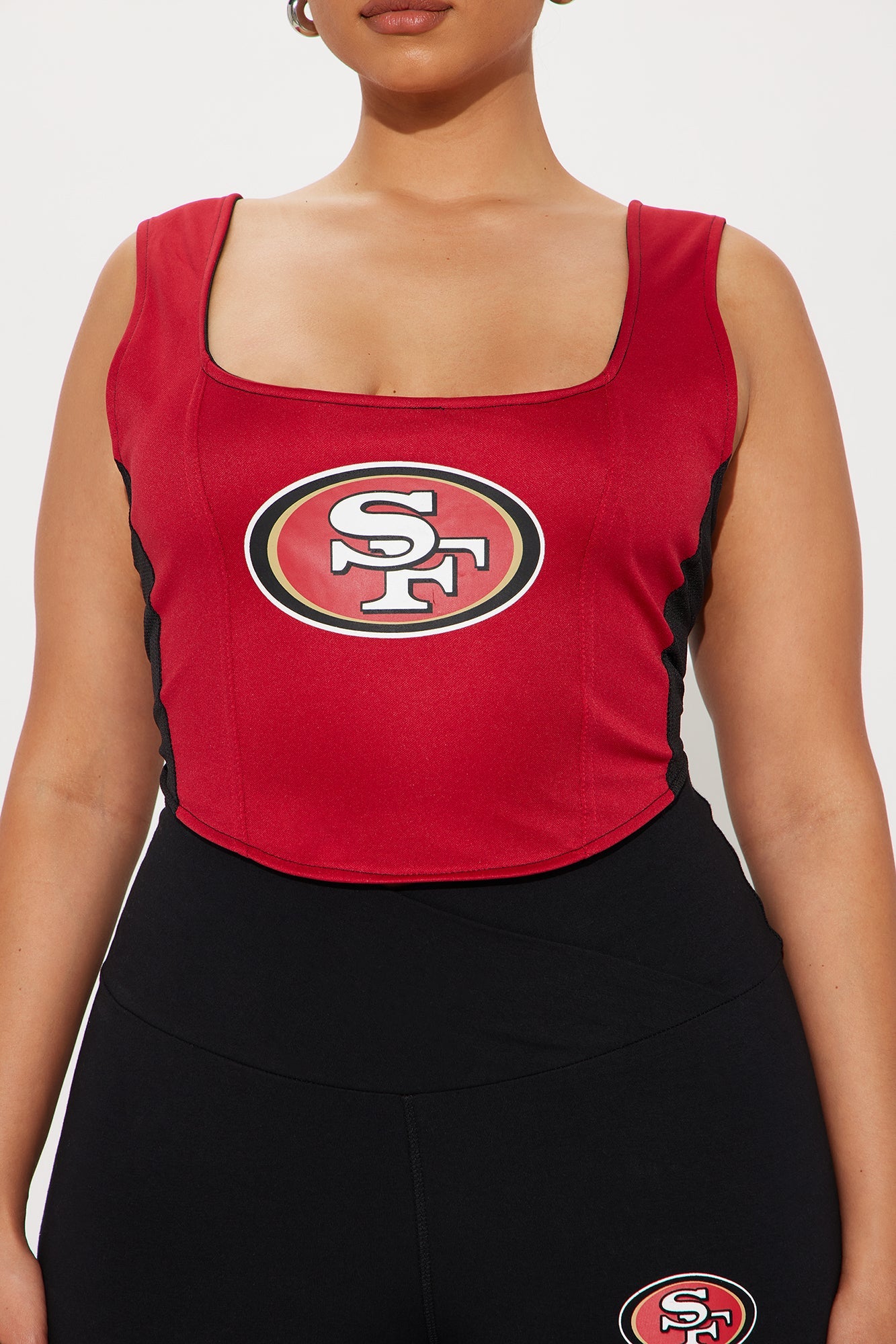 49ers Halftime Show Corset Top - Red/Black