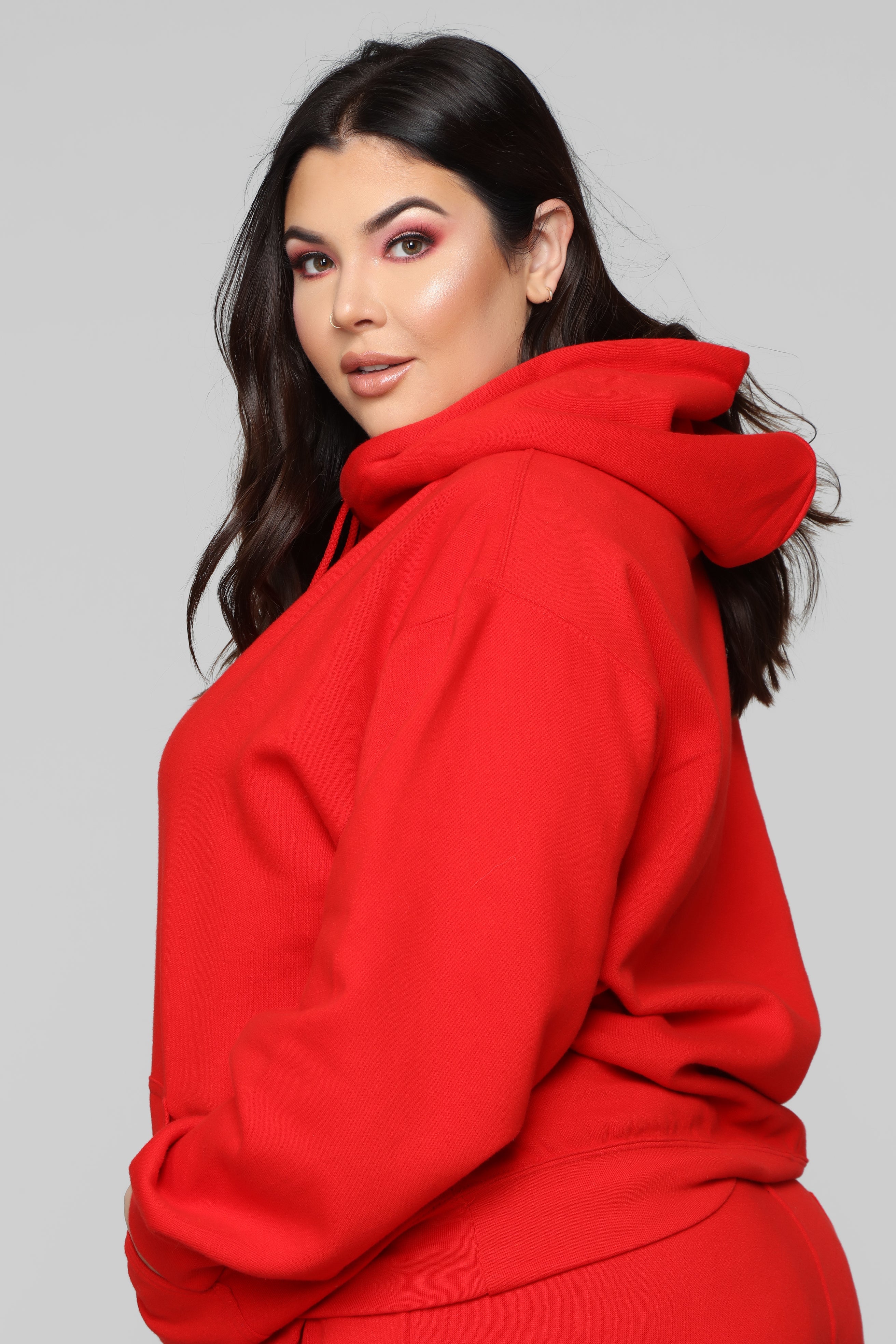 Stole Your Boyfriend's Oversized Hoodie - Red