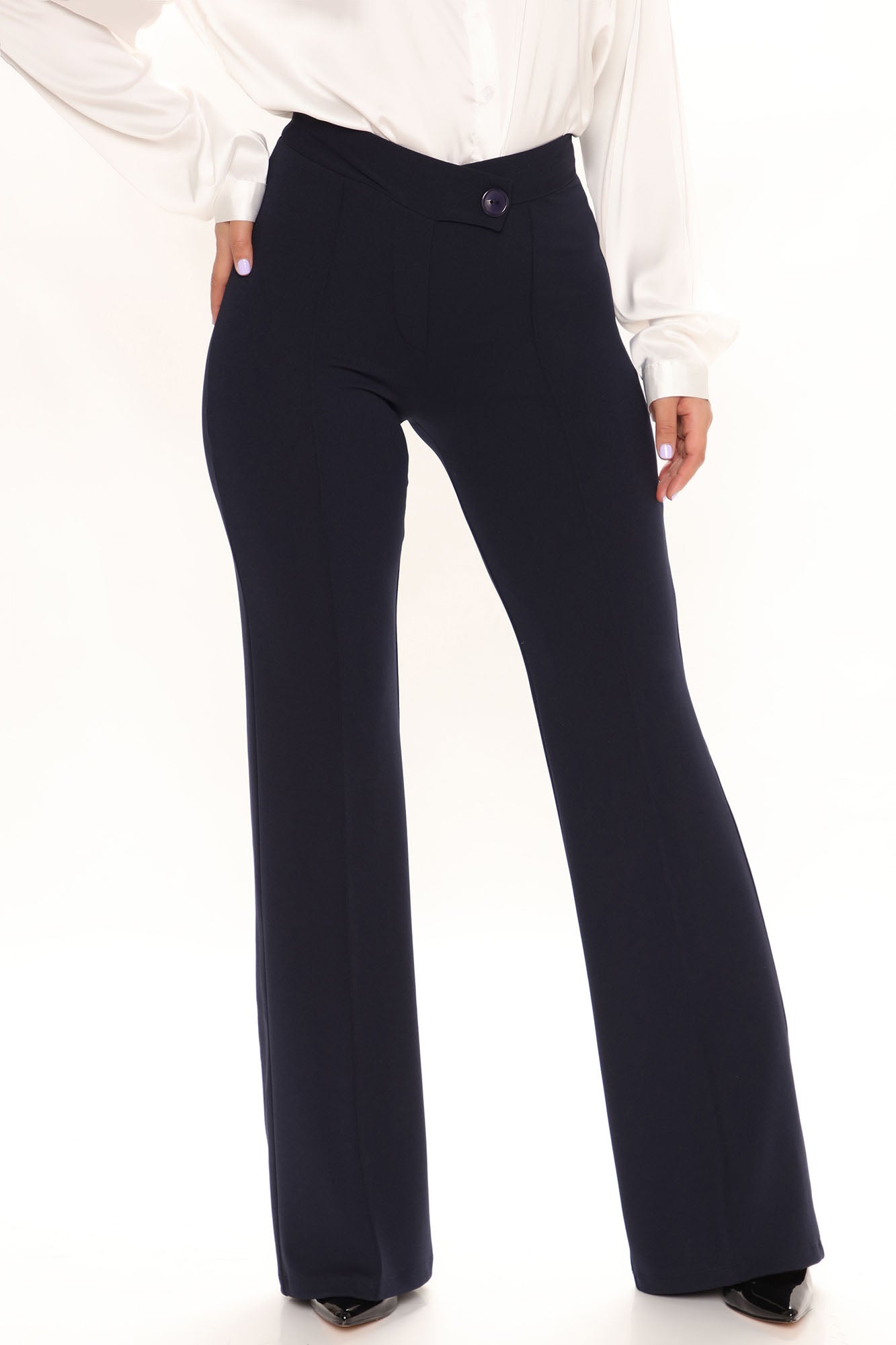 Call It Even Wide Leg Dress Pants - Navy