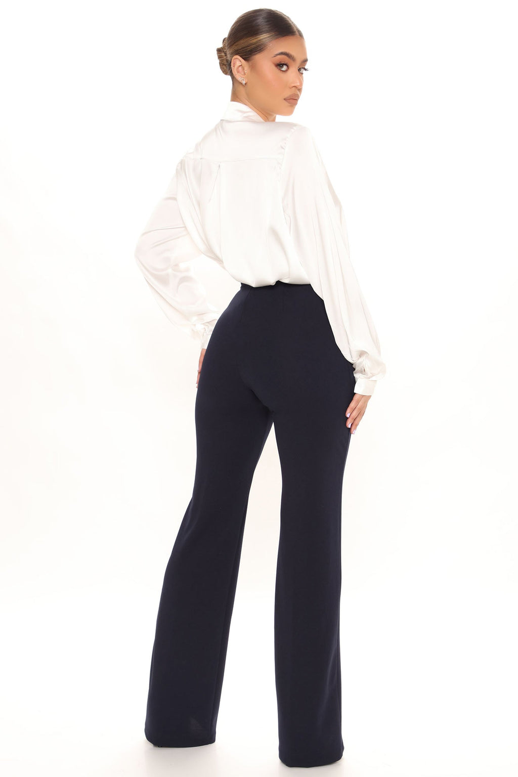 Call It Even Wide Leg Dress Pants - Navy