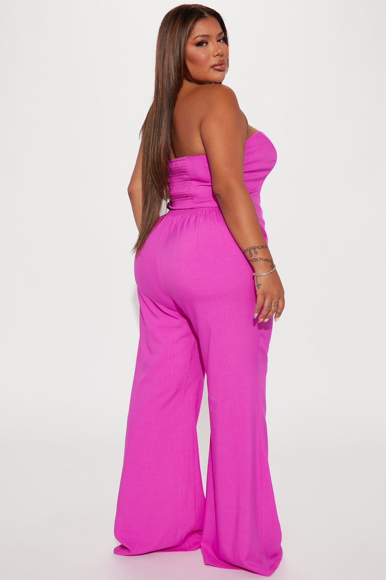 Amelia Two Piece Pant Suit - Fuchsia
