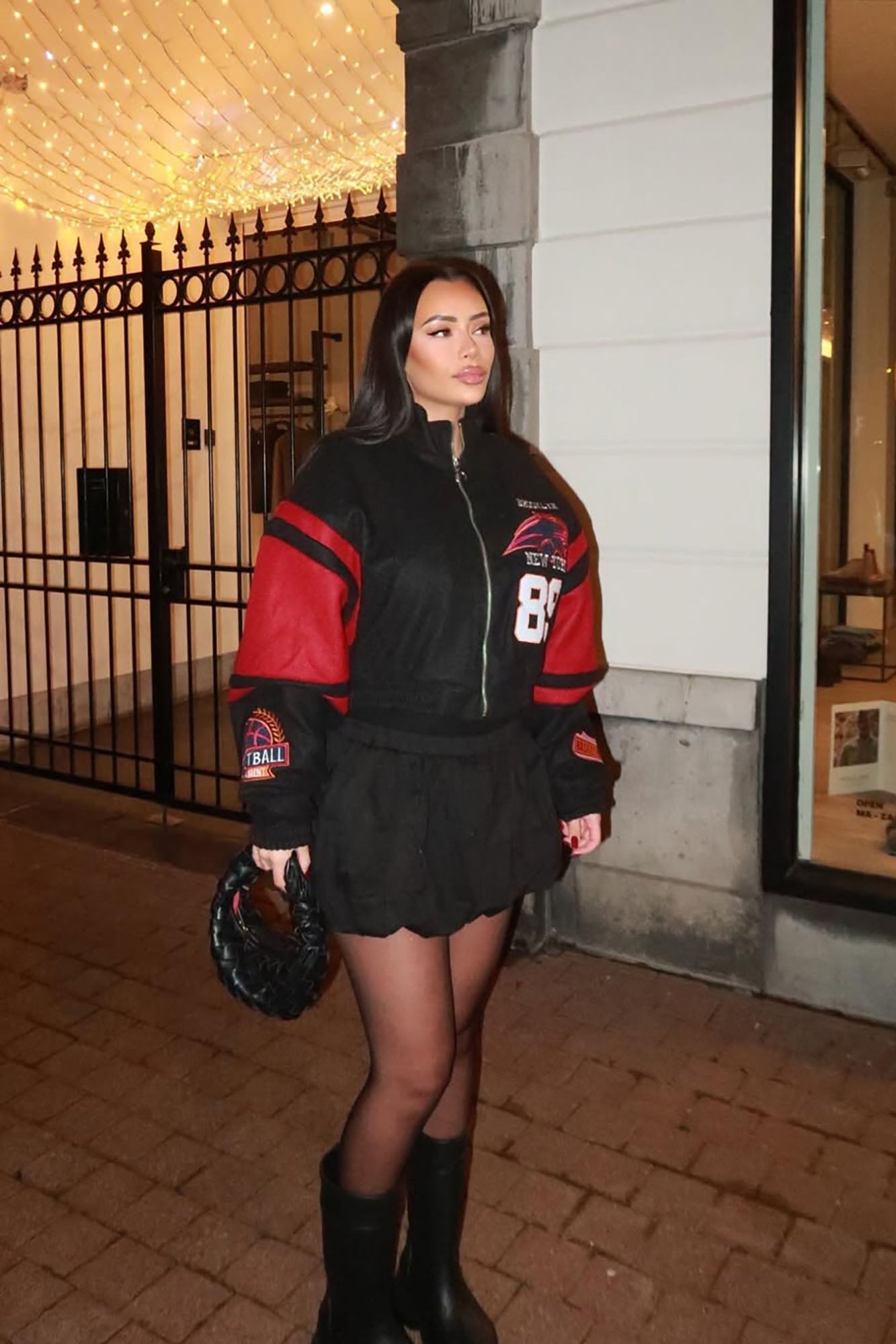 Noelle Poplin Bubble Skort - Black