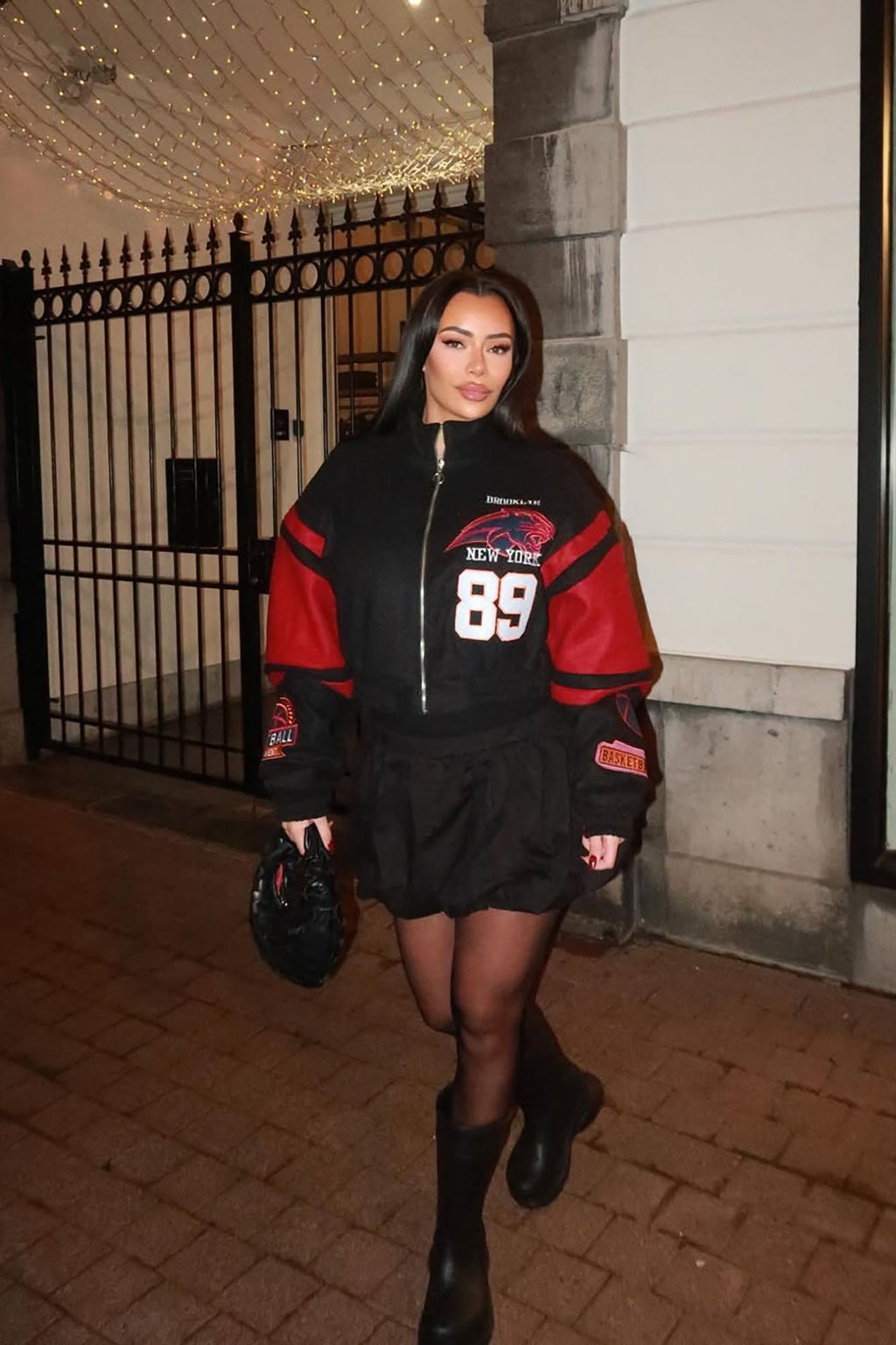 Brooklyn Hottie Bomber Jacket - Burgundy