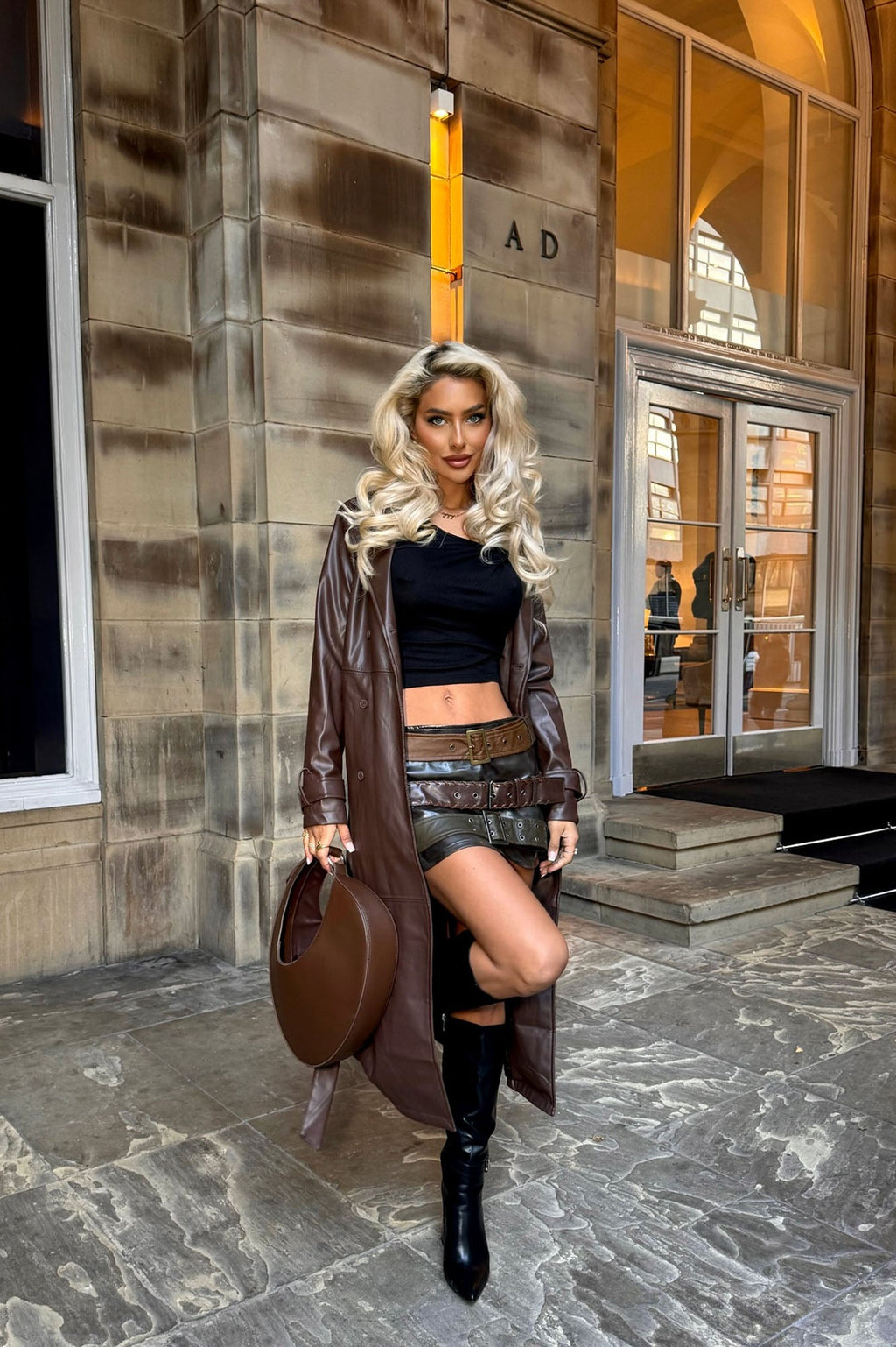 Last Nights Look Trench Coat - Brown