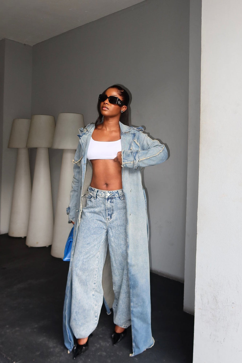 New York Days Denim Coat - Light Wash