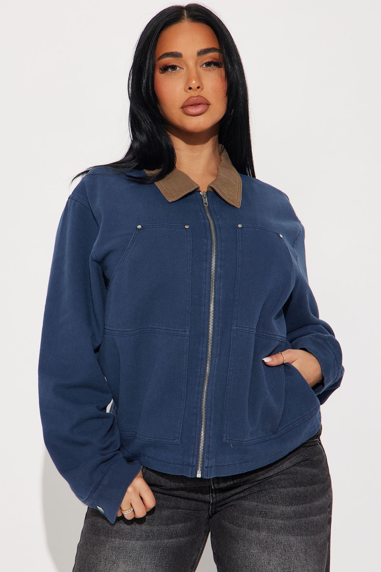 Leila Barn Jacket - Navy