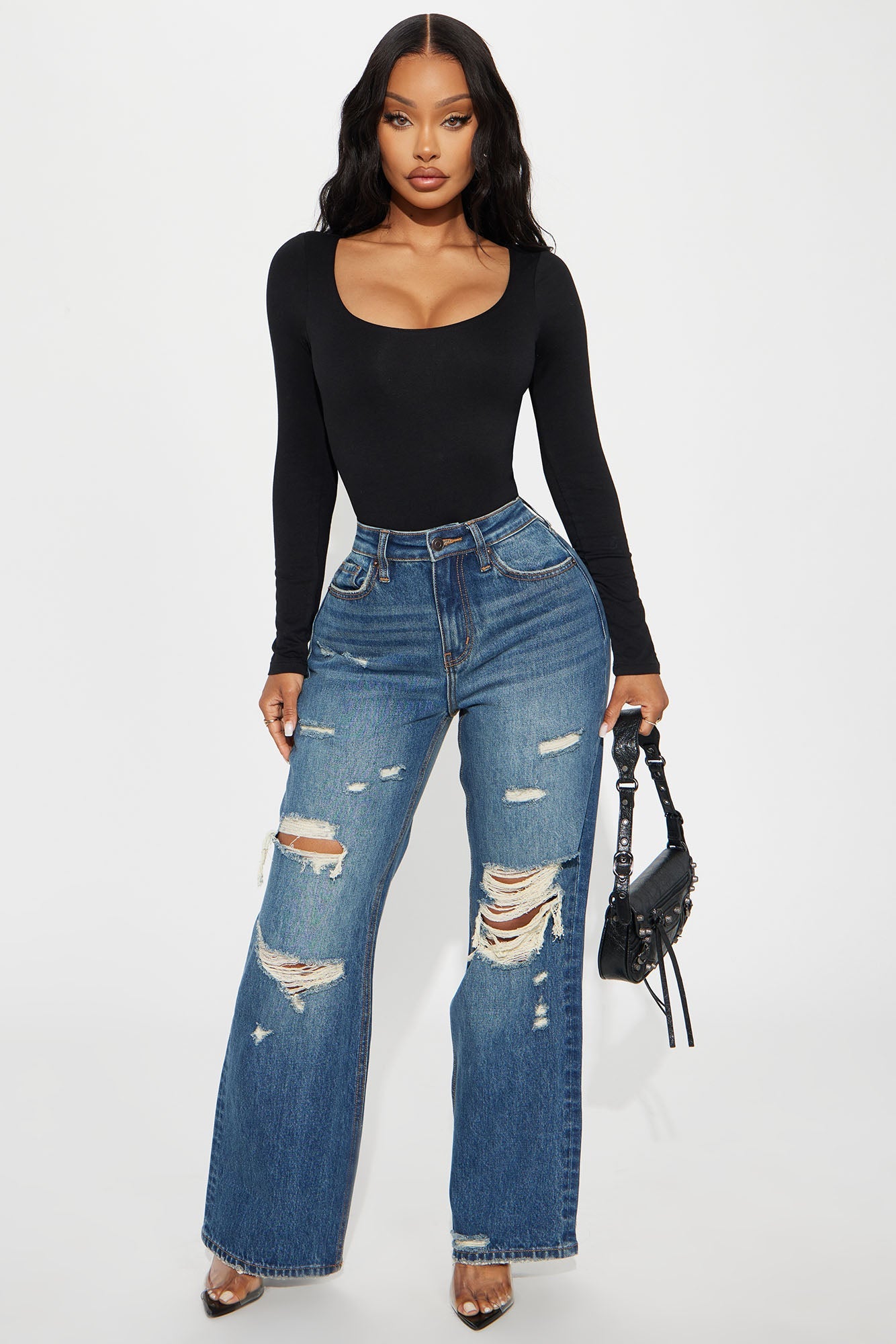 Whenever You're Ready Hybrid Stretch Ripped Jeans - Vintage Wash