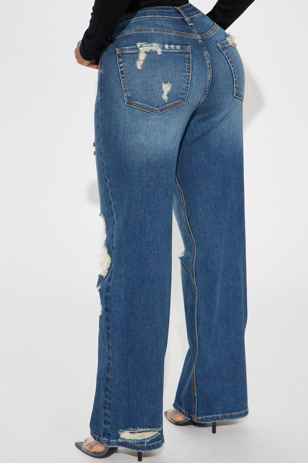Whenever You're Ready Hybrid Stretch Ripped Jeans - Vintage Wash