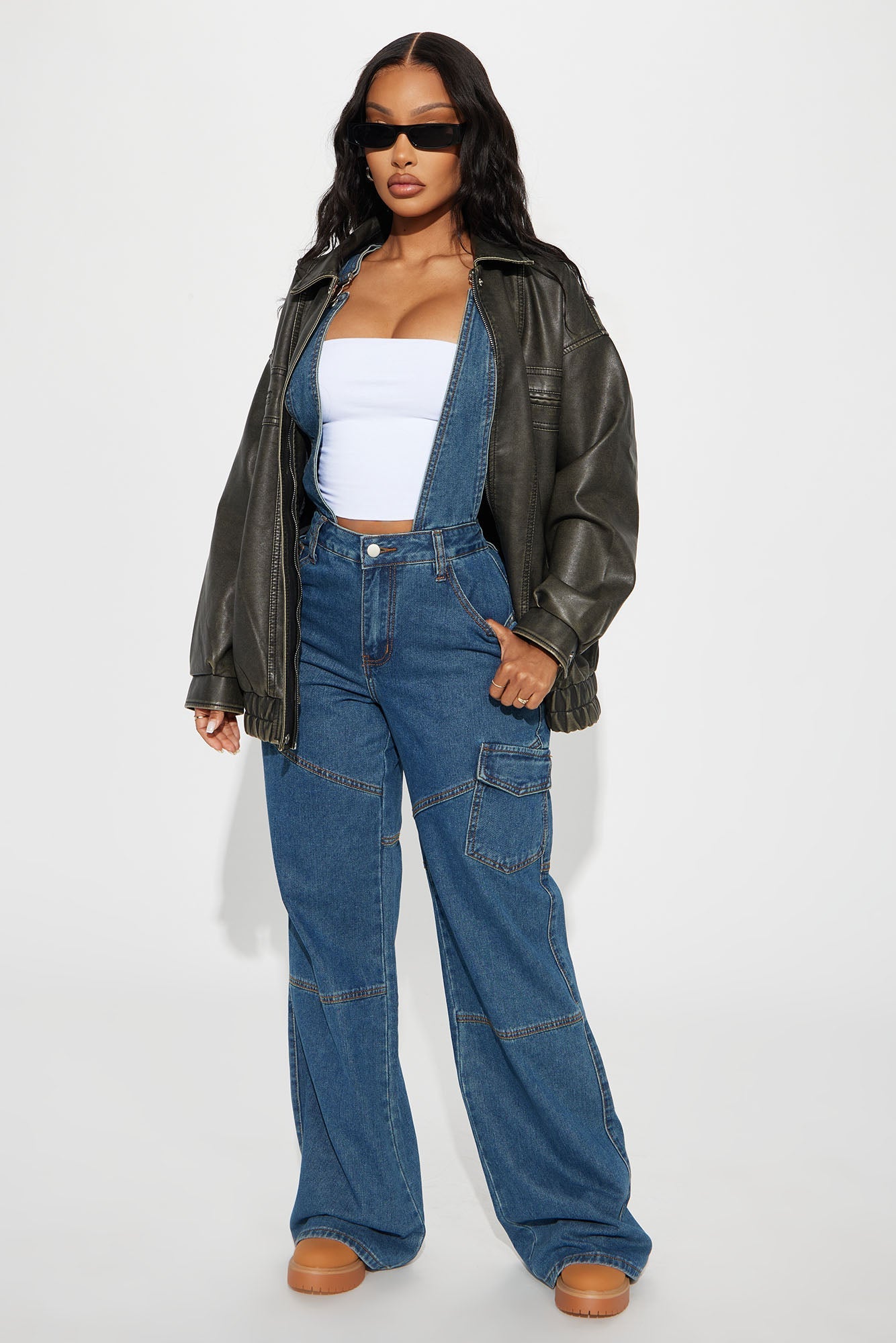 Play By The Rules Denim Overalls - Dark Wash