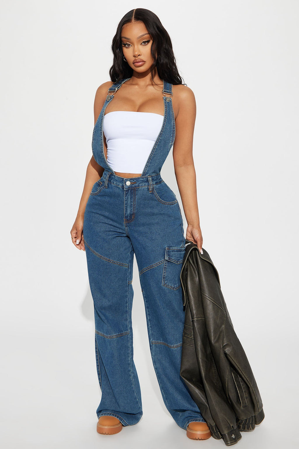 Play By The Rules Denim Overalls - Dark Wash