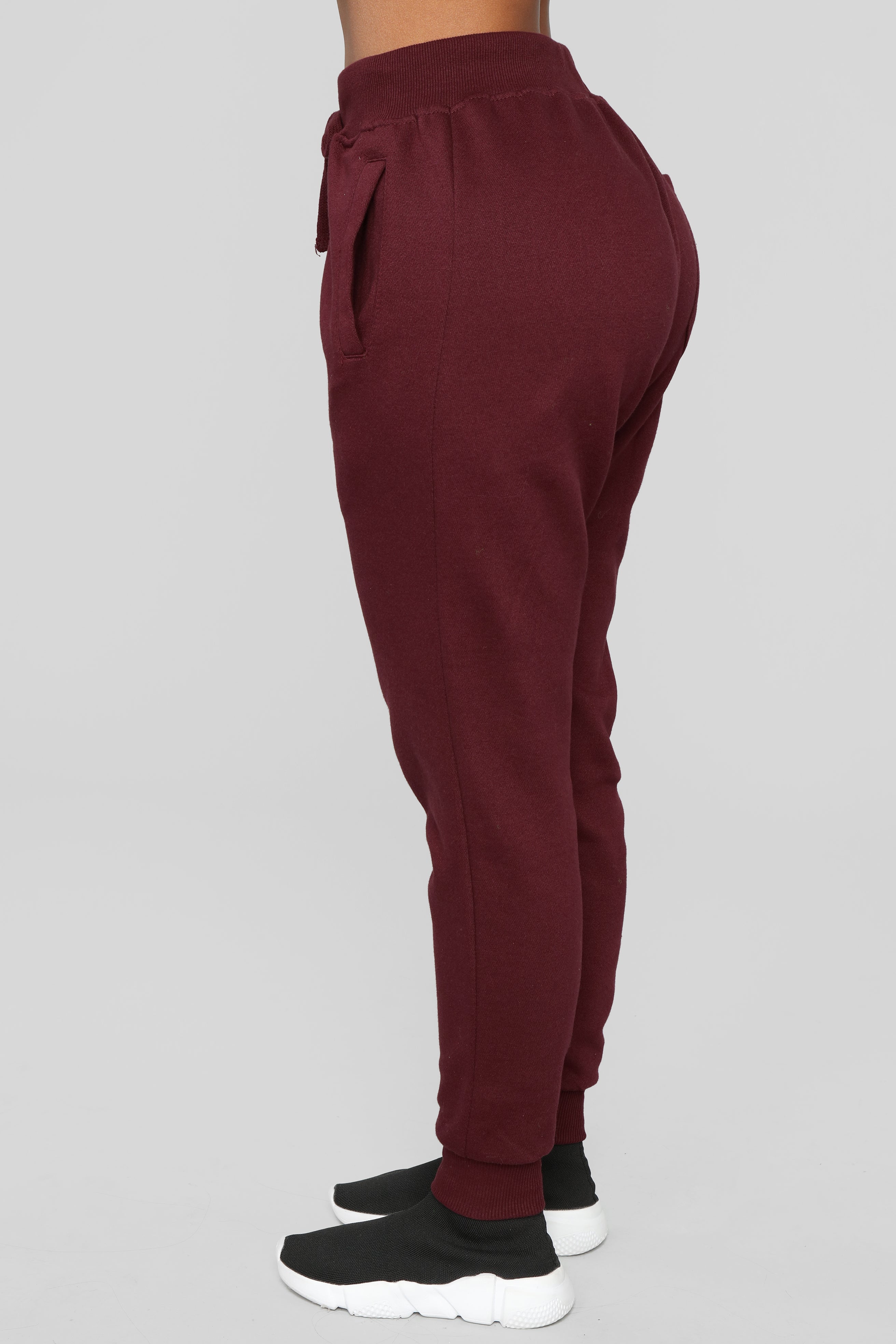 Stole Your Boyfriend's Oversized Jogger - Burgundy
