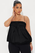 Faviana Bubble Hem Top - Black