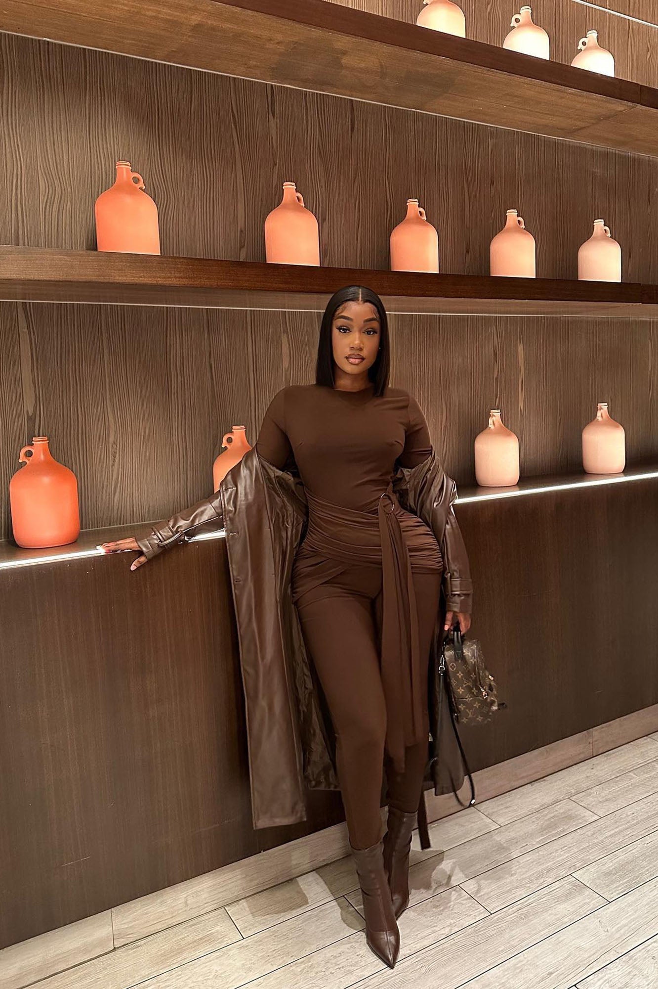 Last Nights Look Trench Coat - Brown