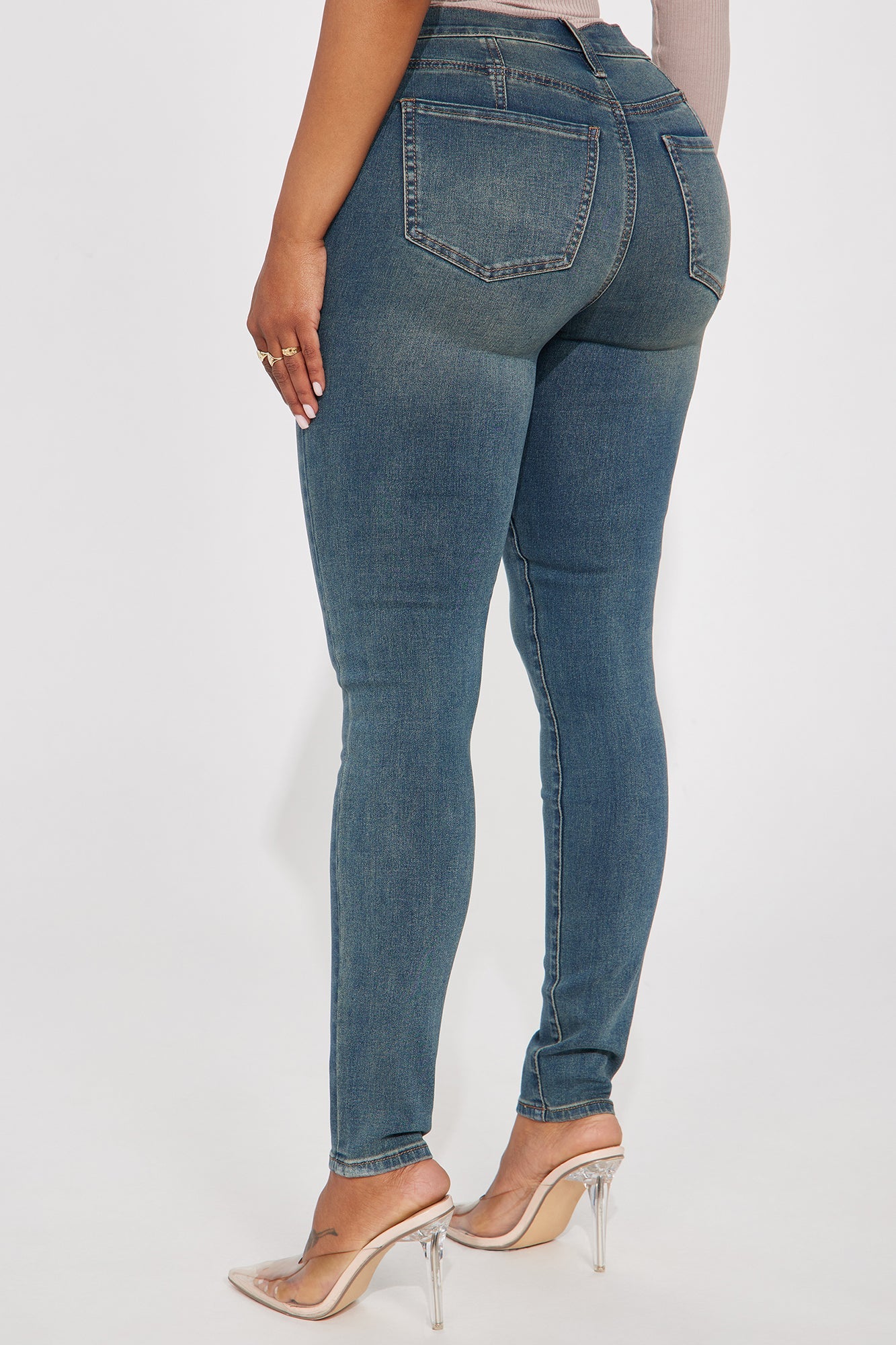 Unfounded Tinted Stretch Skinny Jeans - Medium Wash