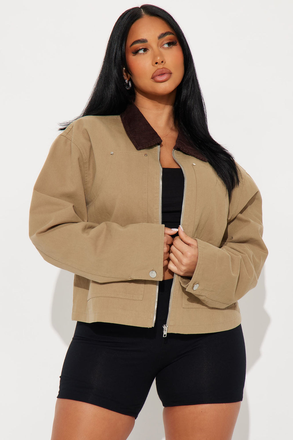 Joelle Barn Jacket - Taupe