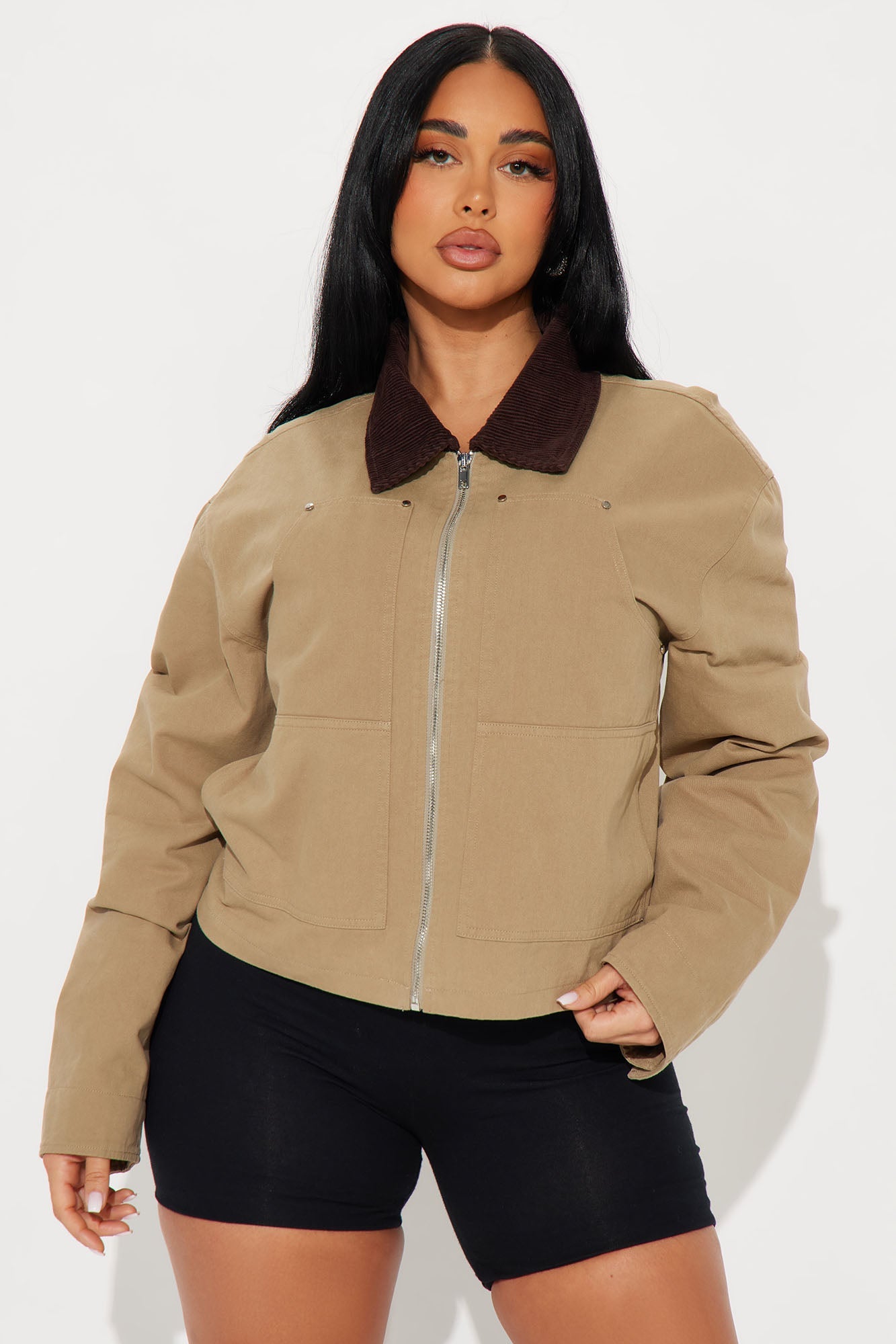 Joelle Barn Jacket - Taupe