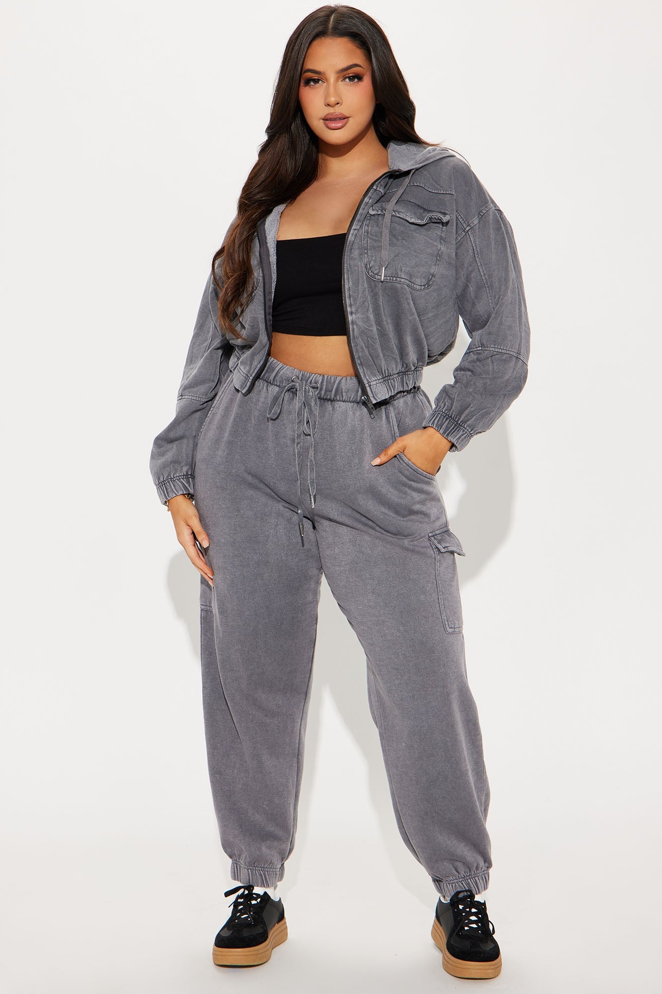 Fiona Fleece Lounge Jacket - Black