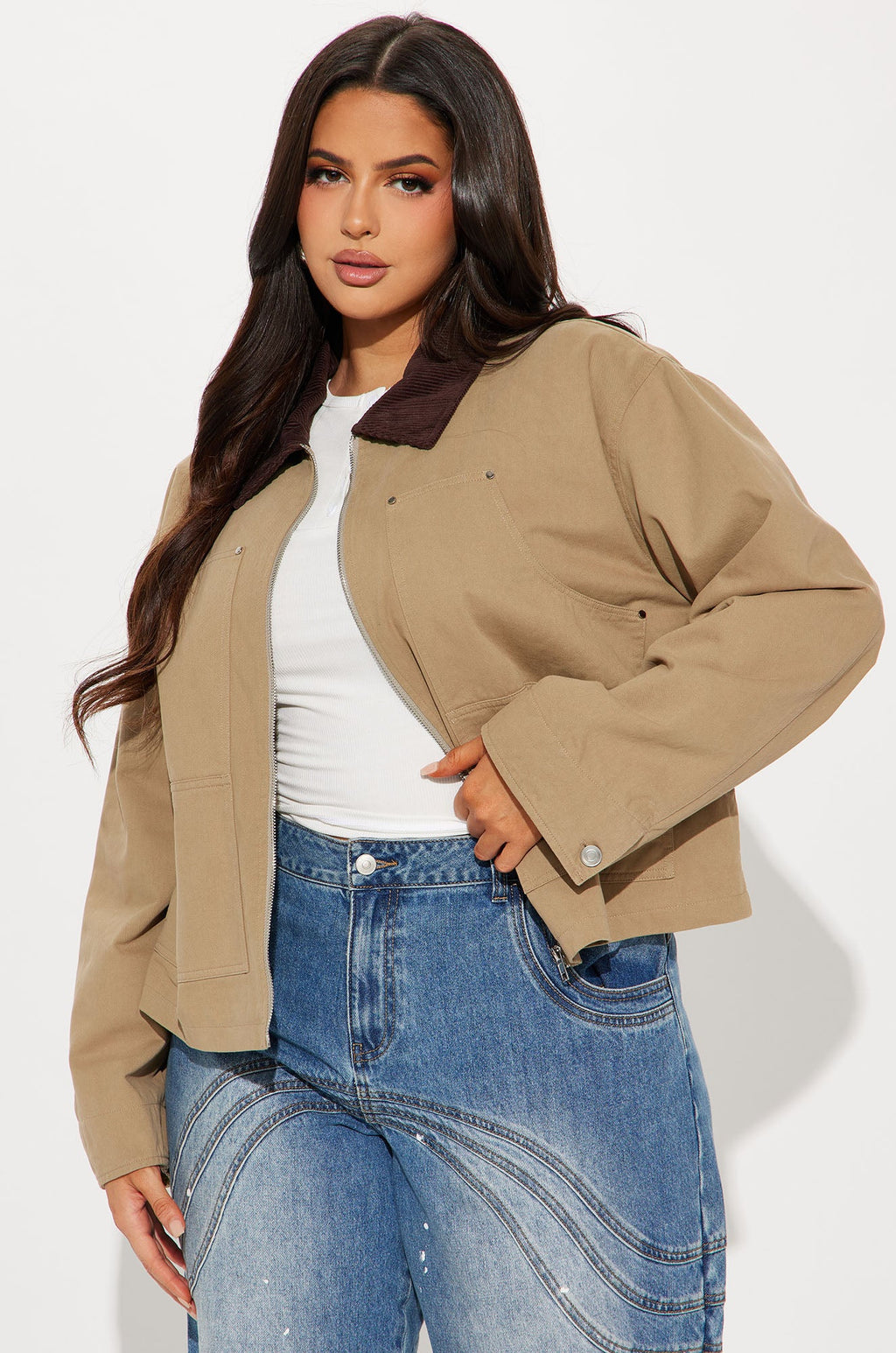 Joelle Barn Jacket - Taupe