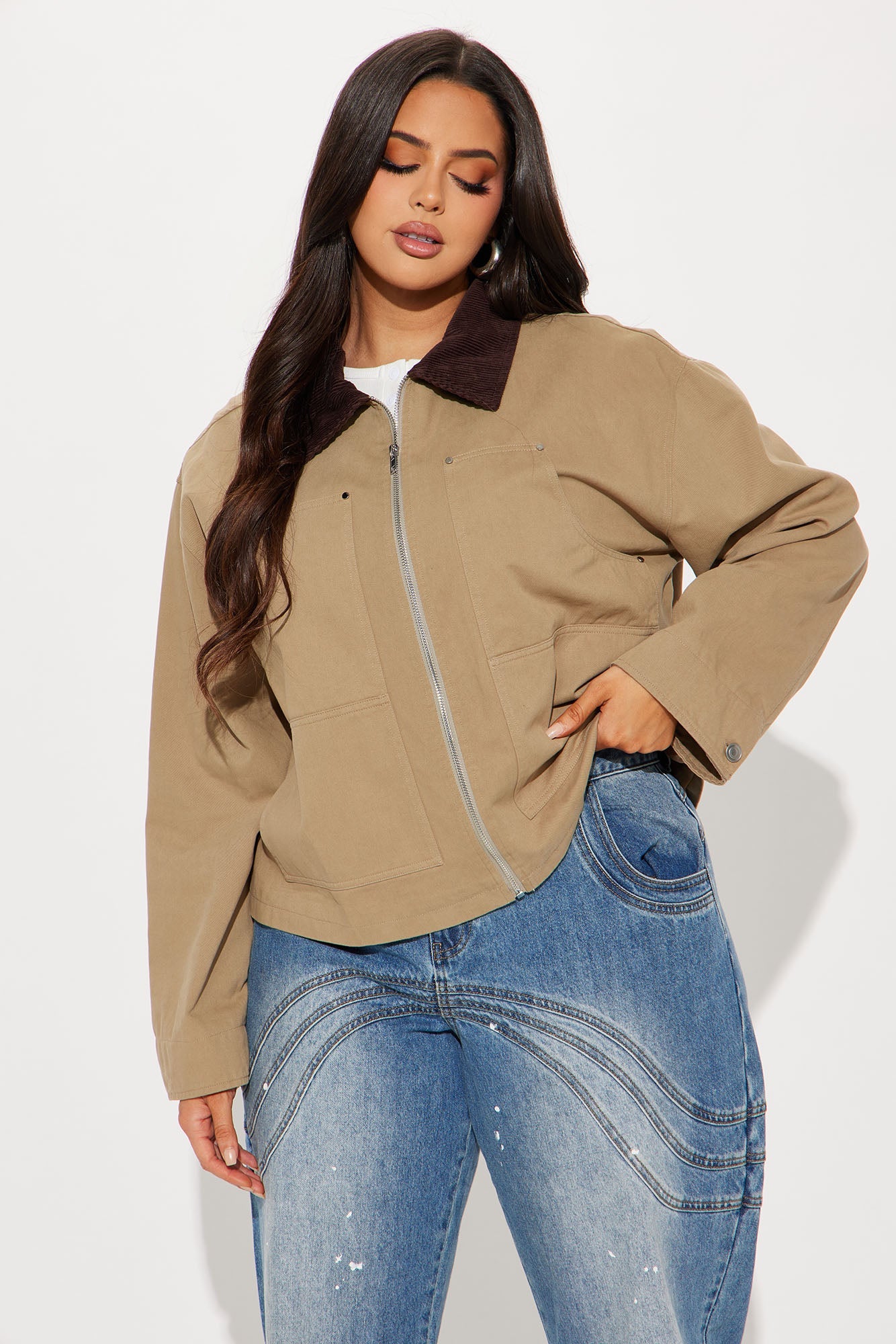 Joelle Barn Jacket - Taupe