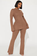 Clarissa Cozy Pant Set - Mocha