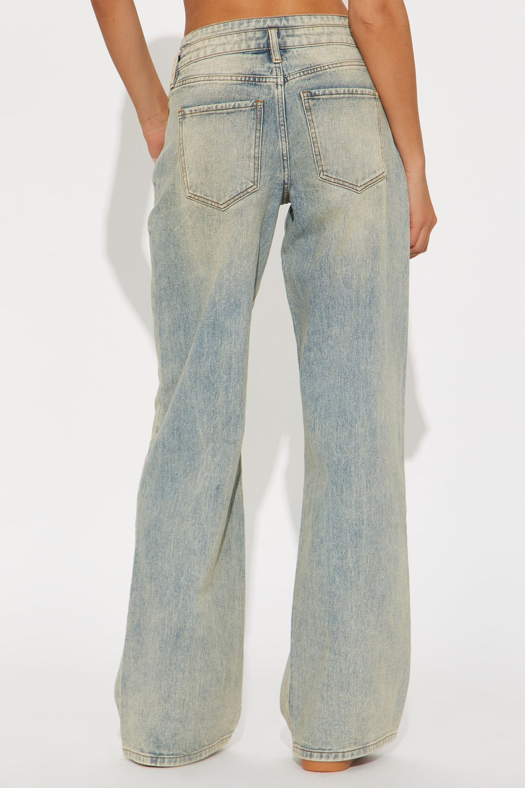 Tall Artesia Tinted Baggy Non Stretch Jeans - Light Wash