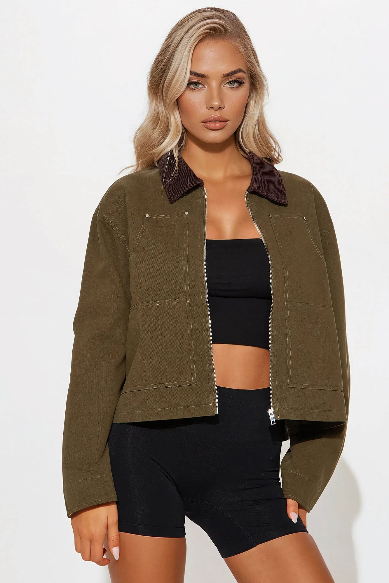 Joelle Barn Jacket - Olive