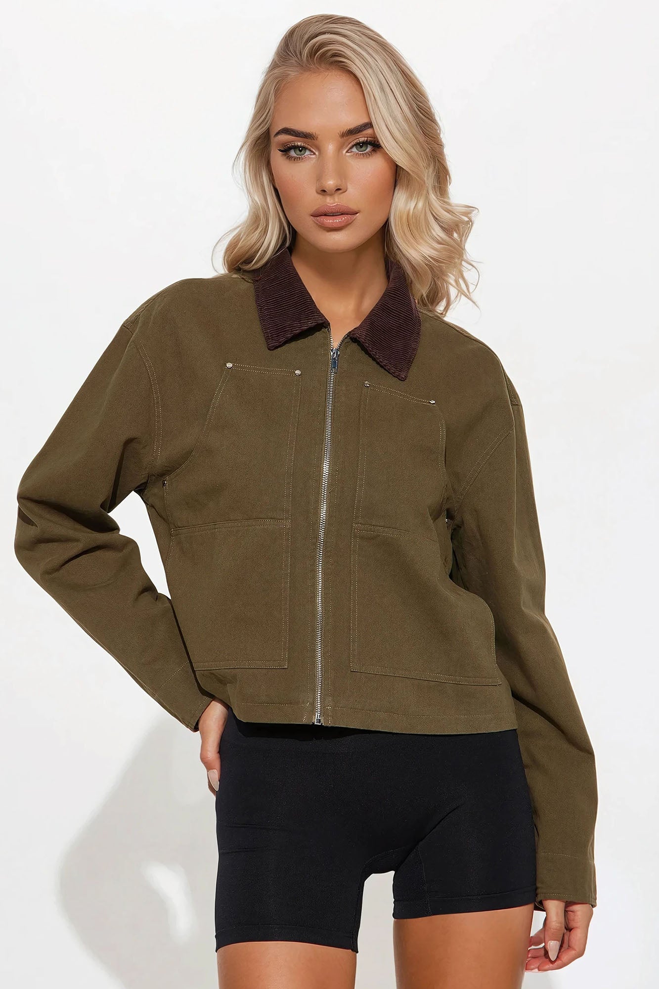 Joelle Barn Jacket - Olive