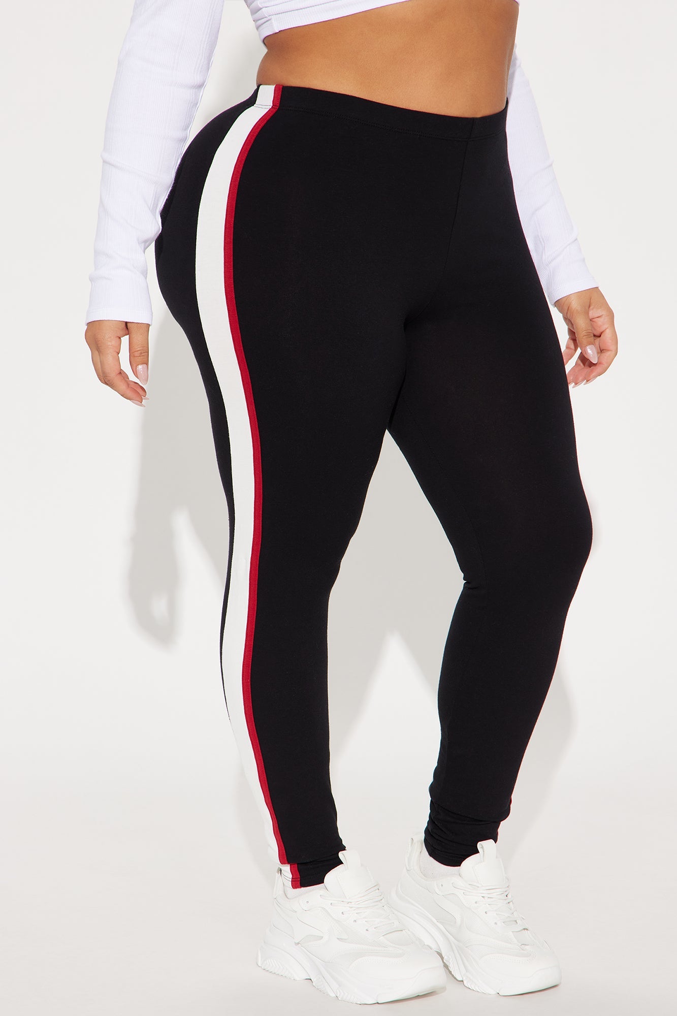 Sports Club Striped Legging - Black/combo