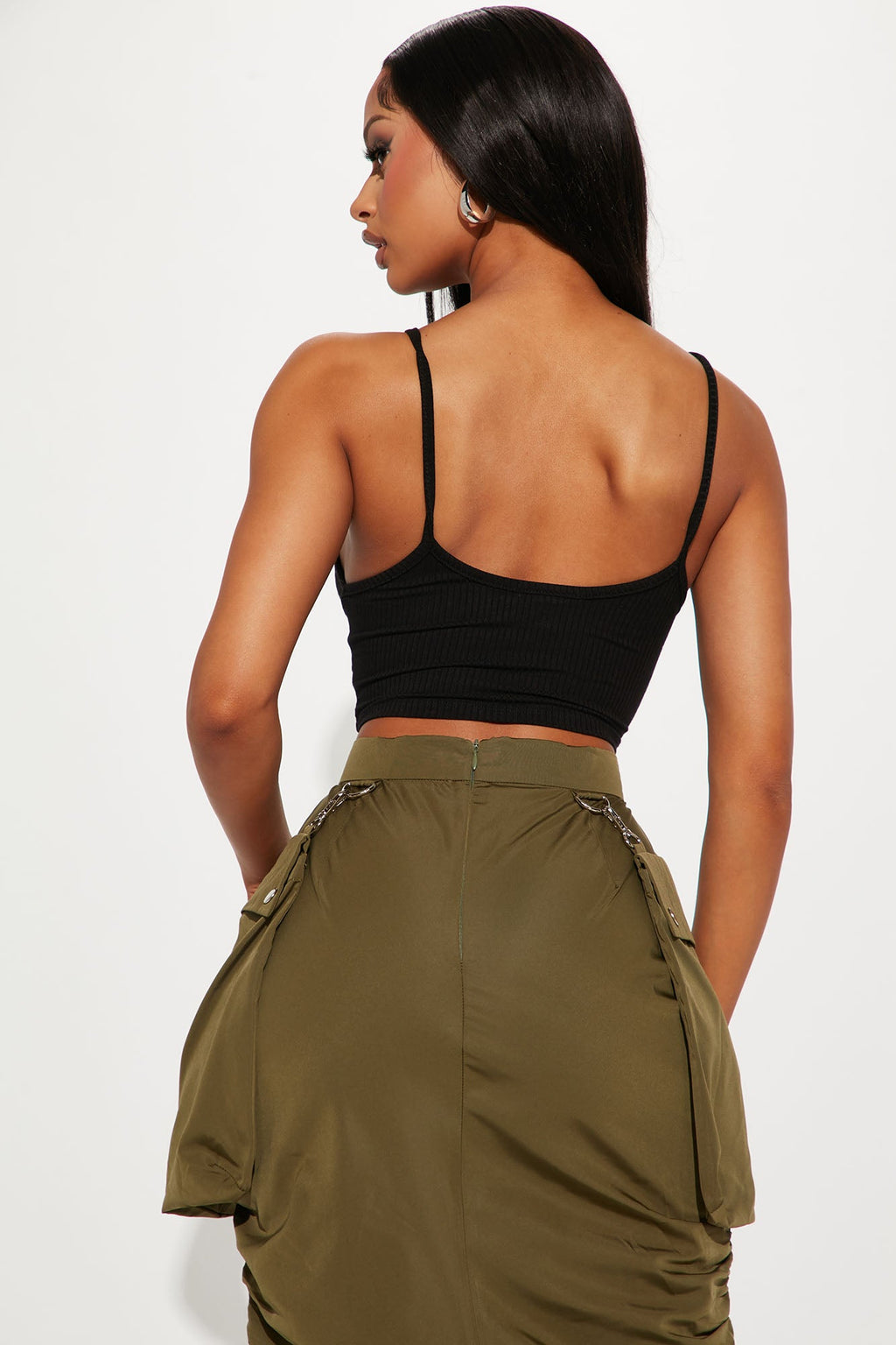 Ellie V Neck Cami Top - Black