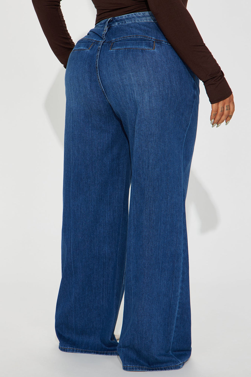 Finly Flowy Trouser Jeans - Dark Wash