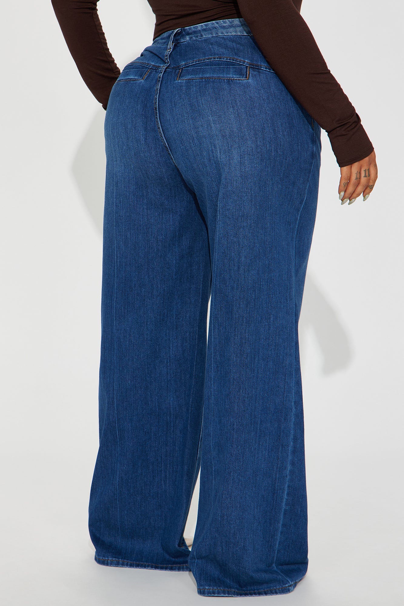 Finly Flowy Trouser Jeans - Dark Wash