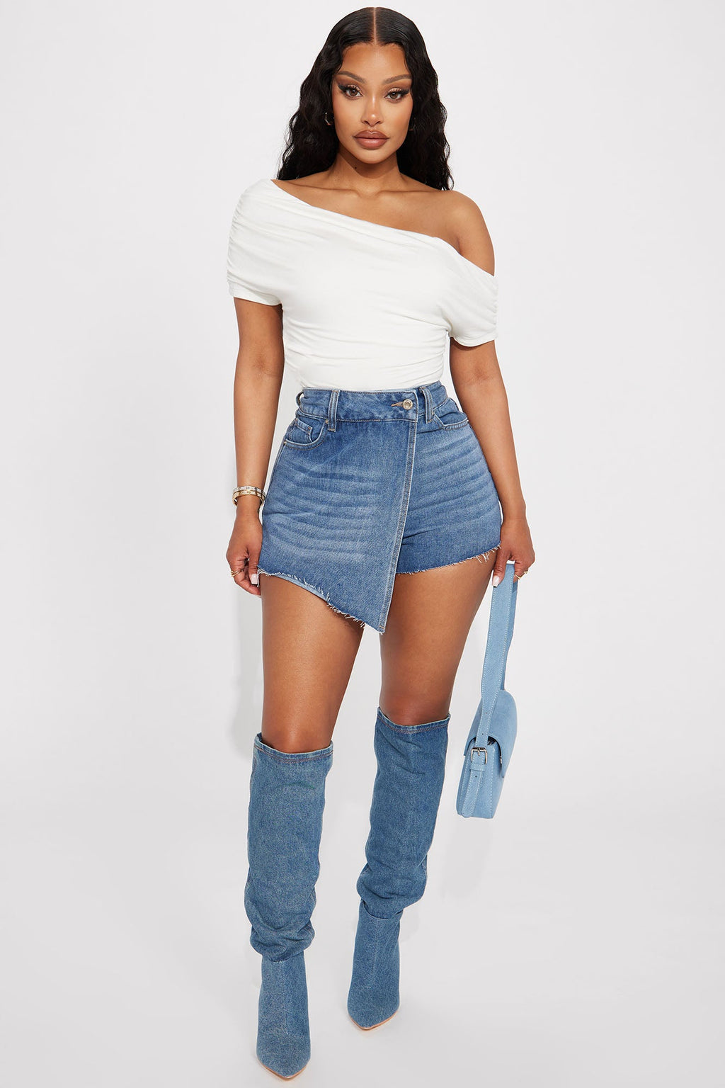 Oksana One Shoulder Top - Ivory