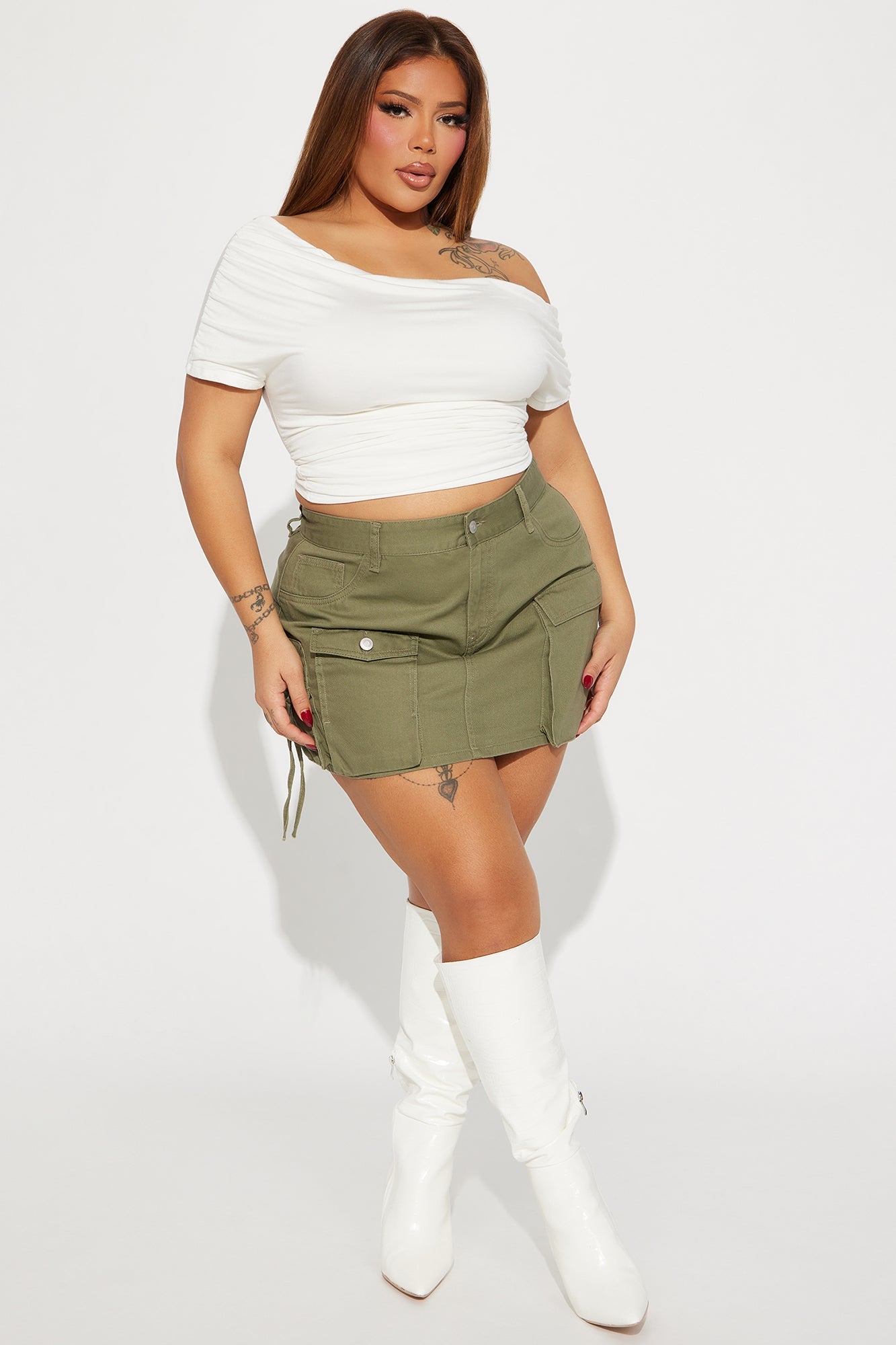 Oksana One Shoulder Top - Ivory