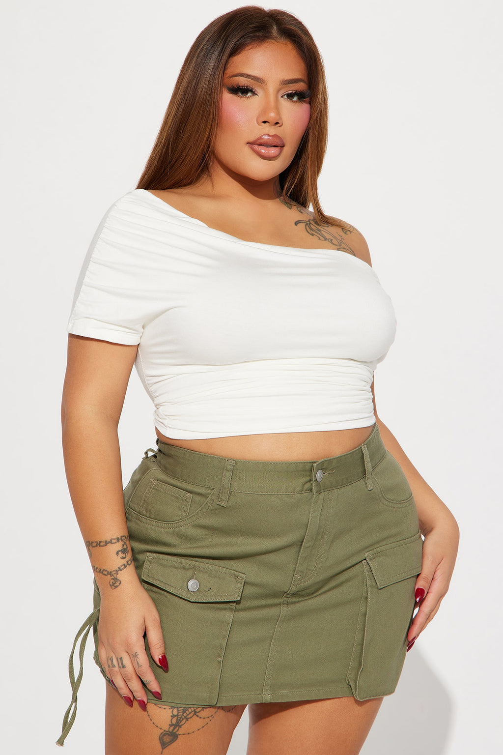 Oksana One Shoulder Top - Ivory