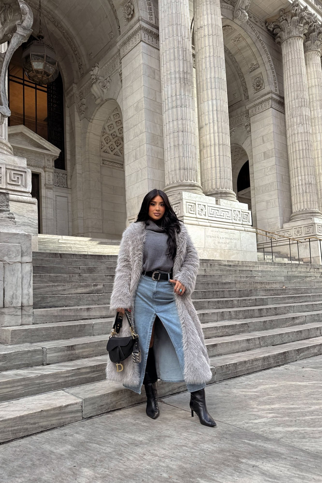 Nicole Denim Maxi Skirt - Light Wash