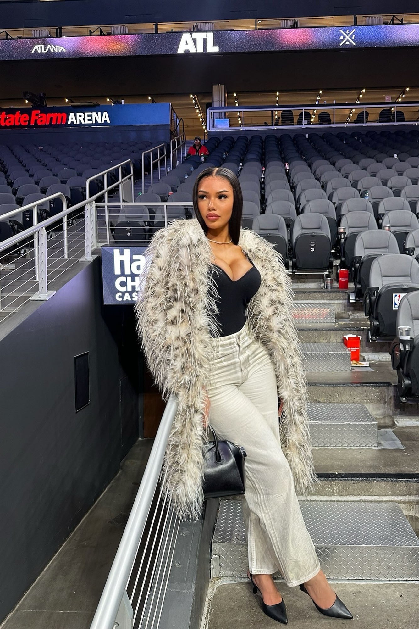 Grand Bazaar Faux Fur Coat - Ivory/combo