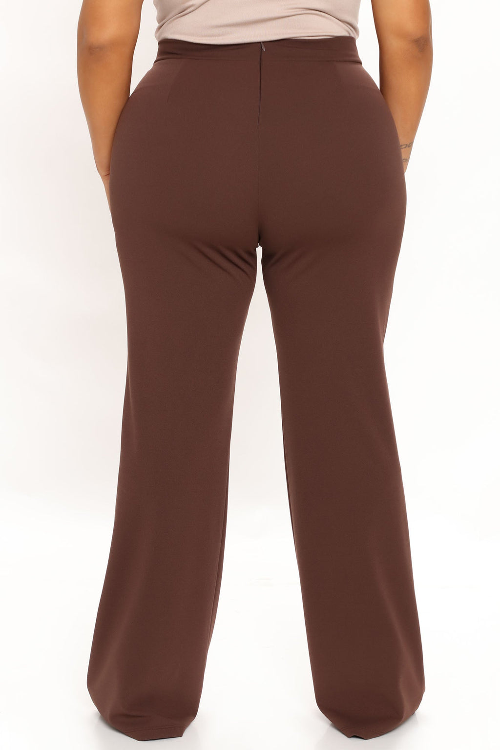 Call It Even Wide Leg Dress Pants - Chocolate