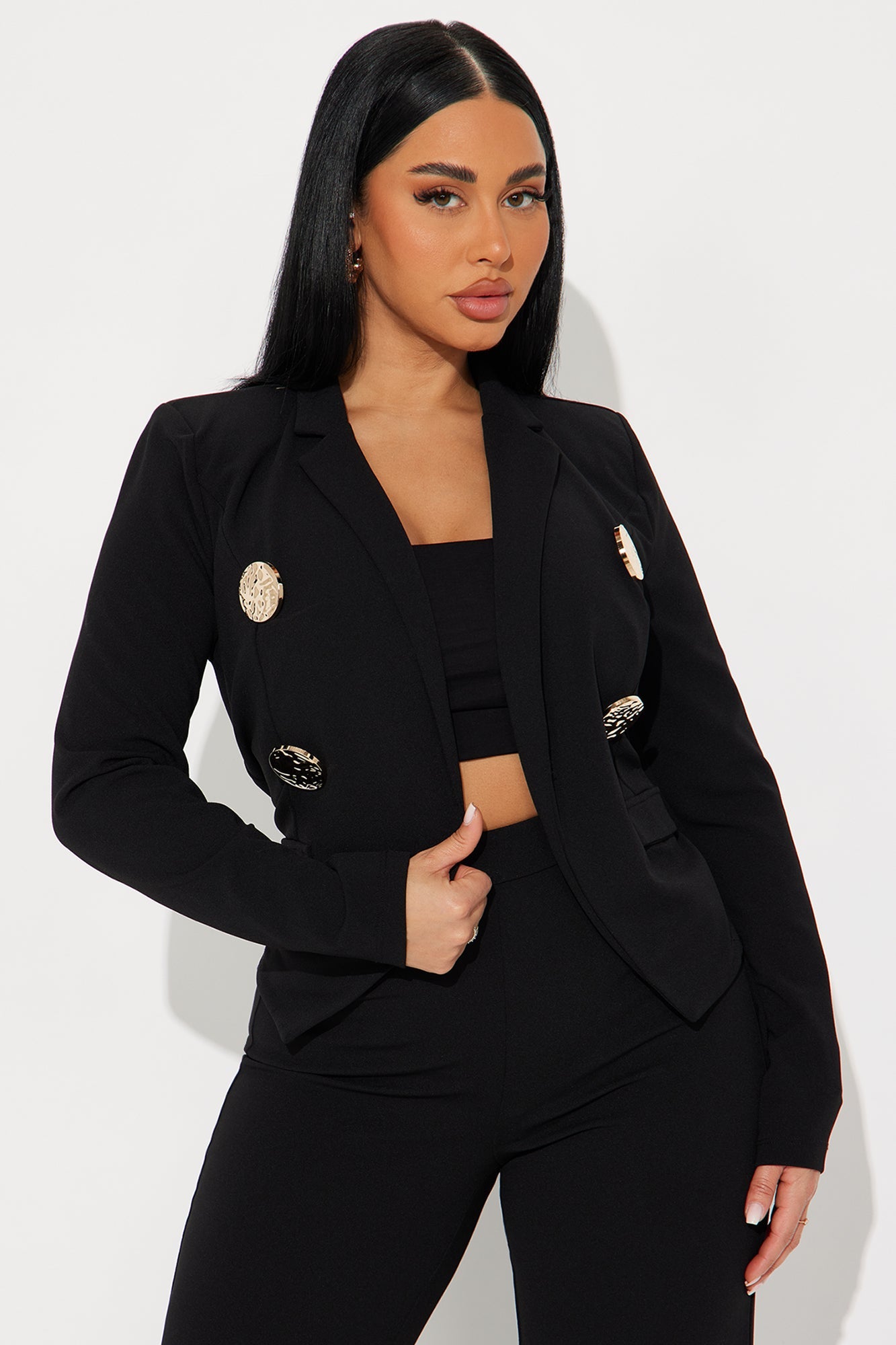 Emory Blazer and Pant Set - Black