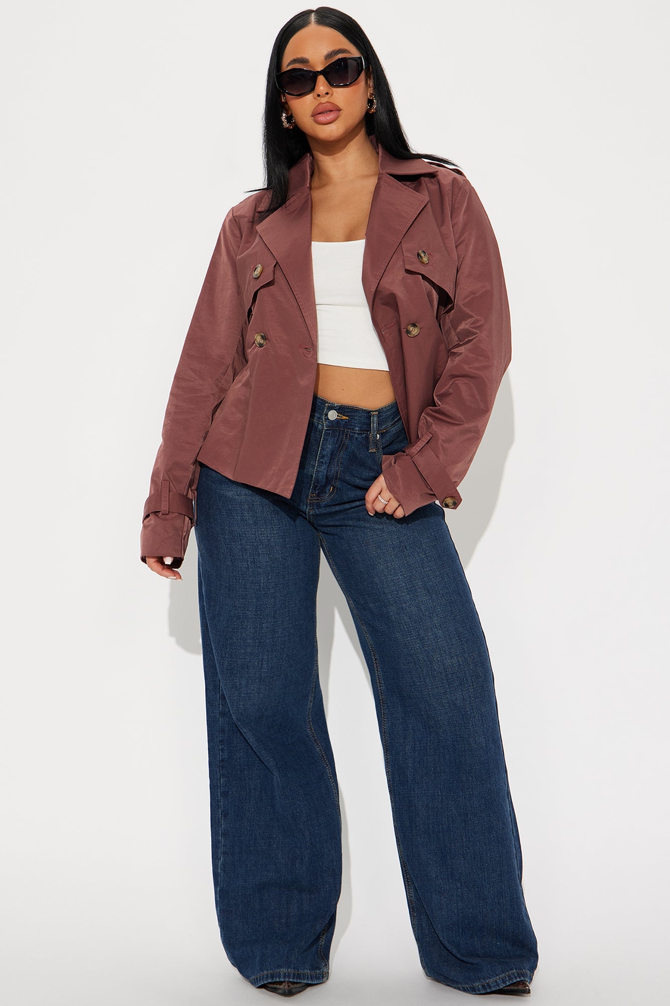 Cassidy Belted Trench - Chocolate