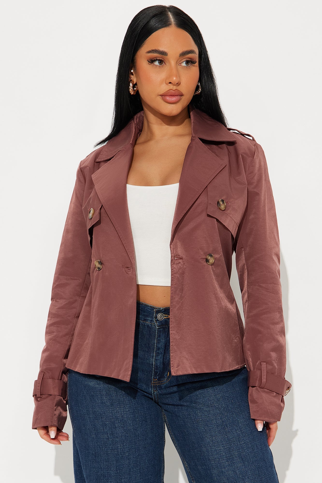 Cassidy Belted Trench - Chocolate