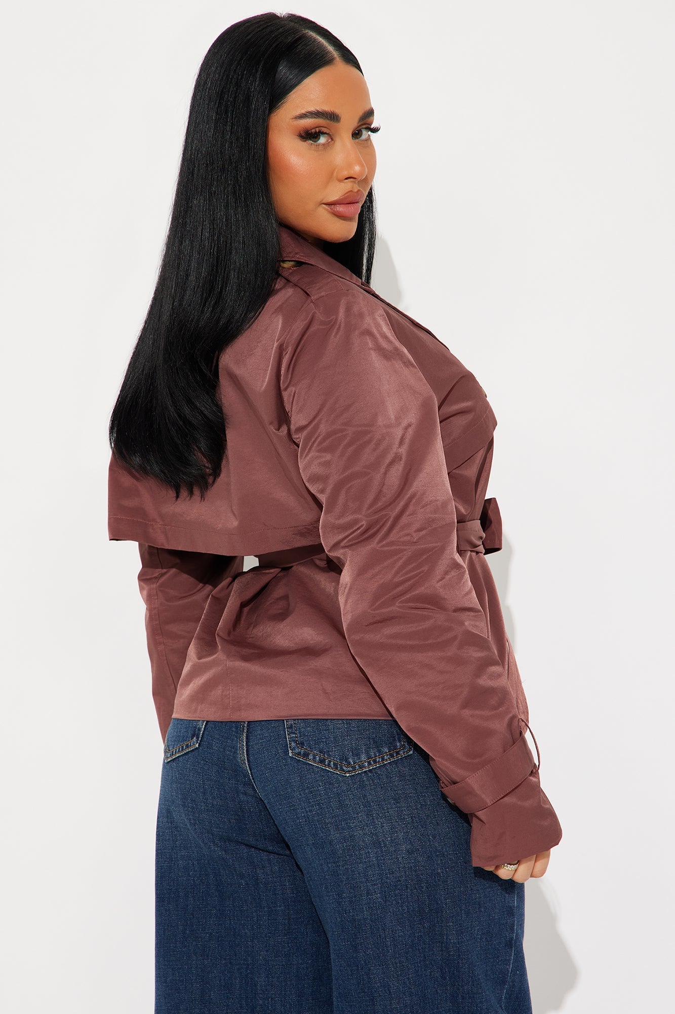 Cassidy Belted Trench - Chocolate