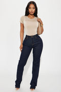 Erin Straight Leg Jeans - Dark Wash