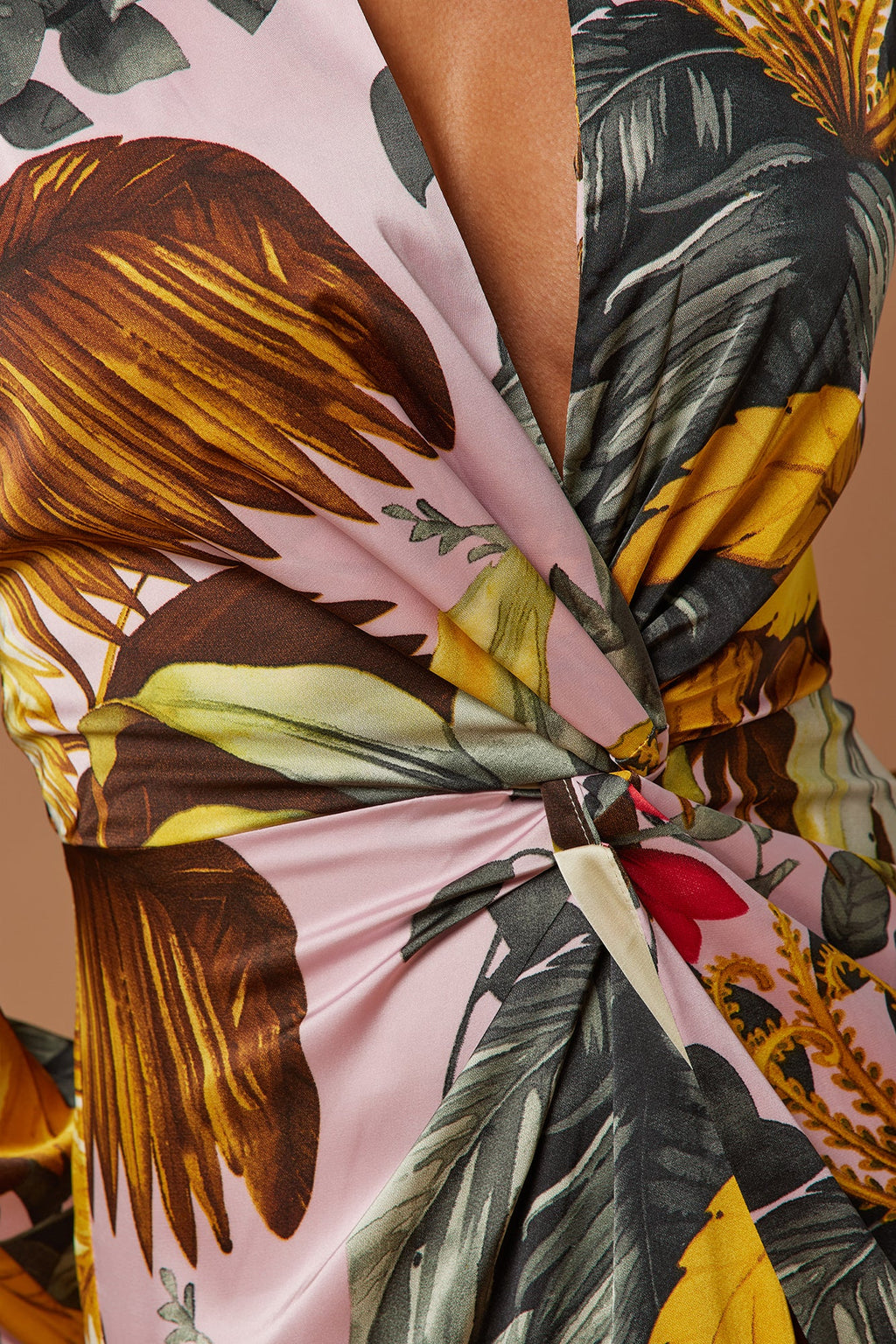 Teresa Floral Satin Maxi Dress - Multi Color