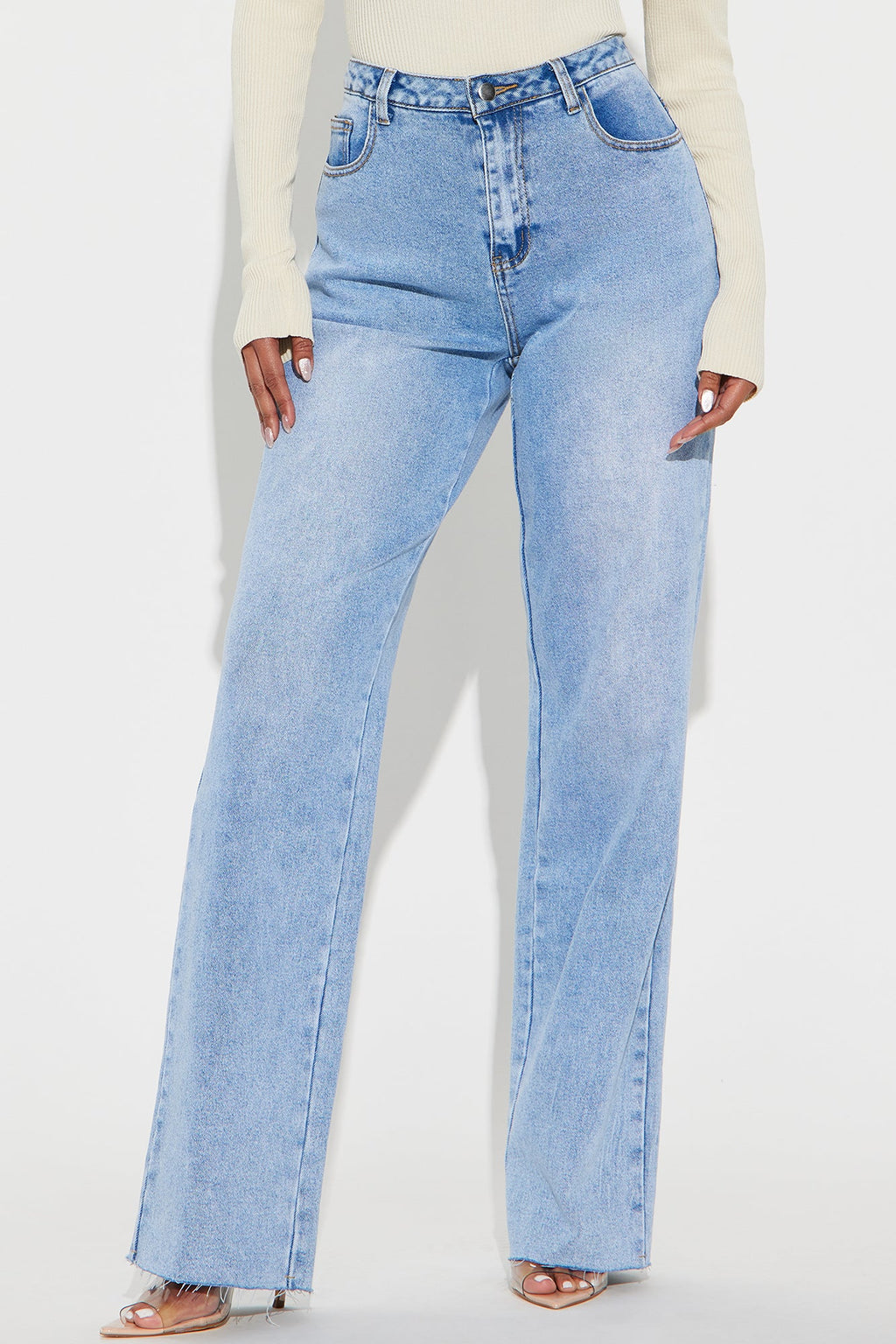 Tall Sameena Stretch Straight Leg Jeans - Light Wash